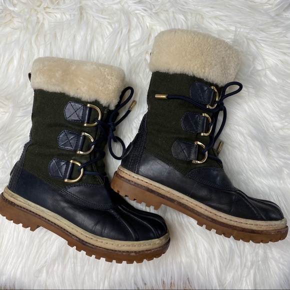 tory burch fur lined boots